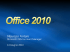 Presentazione Microsoft su Office 2010