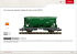Carro merci per trasporto di ghiaia (di colore verde), RENFE