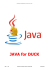Java for Duck - Categorie di corso